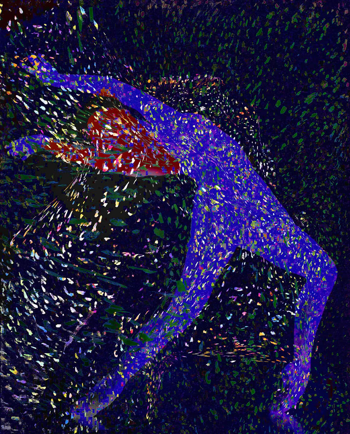 Alex Fischer, Dive, 2020-12-14 digital, produced as a unique 72 × 58 inch giclee on epson matte paper