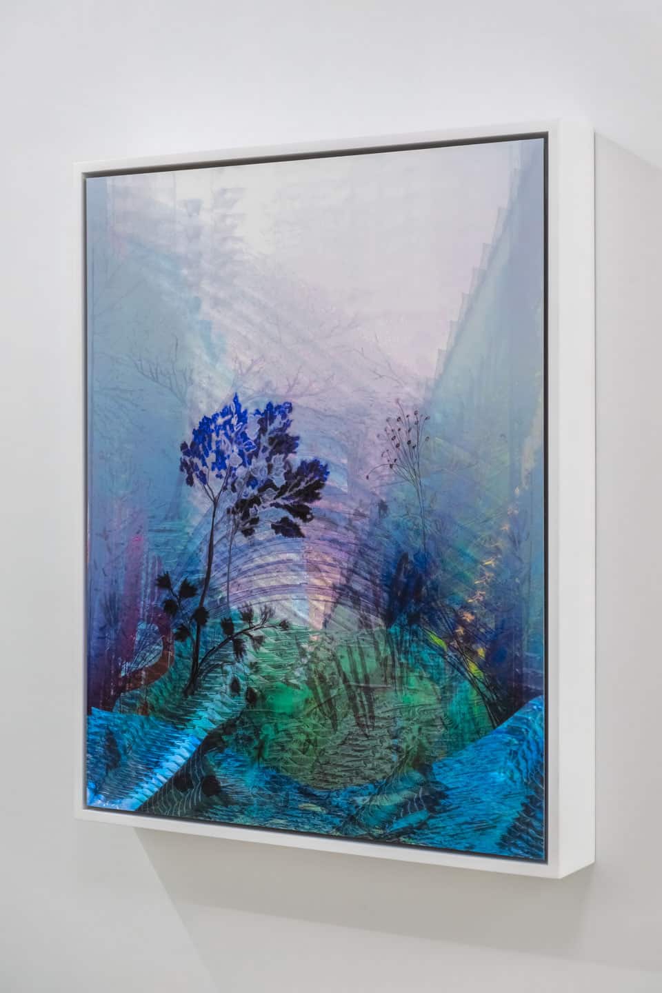 Alex Fischer, Pale Rhythm, 2022-07-12, a unique 22½×18 inch matte gicleé mounted to aluminum, framed. As seen in Giving Entry at NAMARA projects.