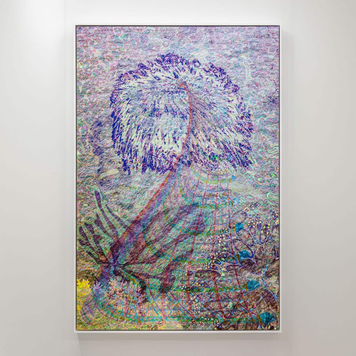 Alex Fischer, Casting a Wide Net, 2022-07-12, a unique 60×40 inch matte gicleé mounted to aluminum, framed. As seen in Giving Entry at NAMARA projects.