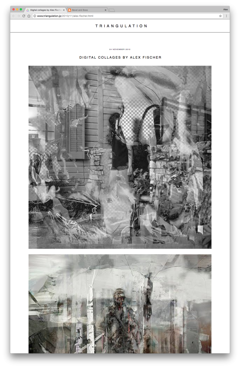 Installation view, Digital Collages, 2010