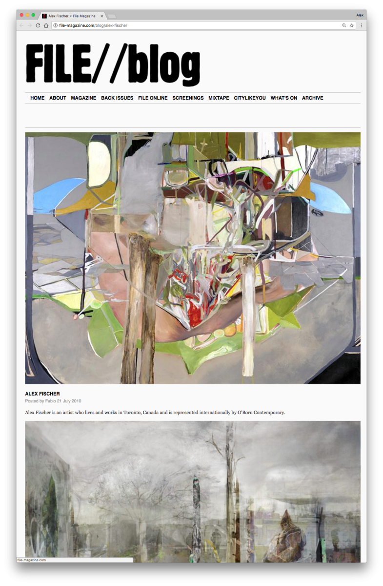 Installation view, FILE Magazine, 2015