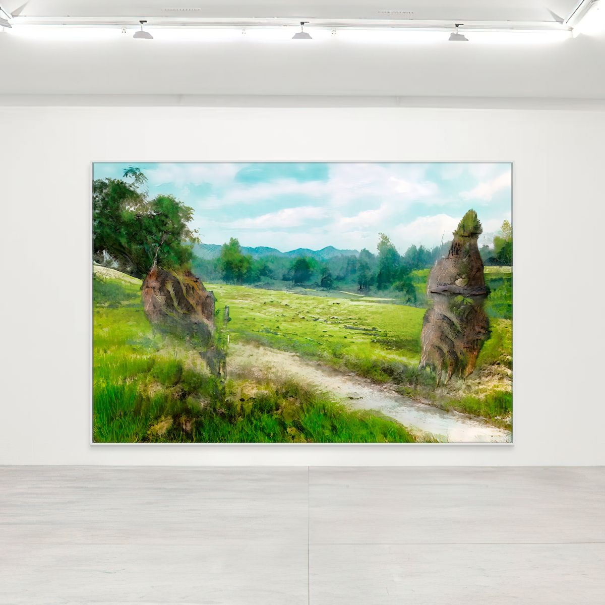 Installation view, Totem Path, 2021