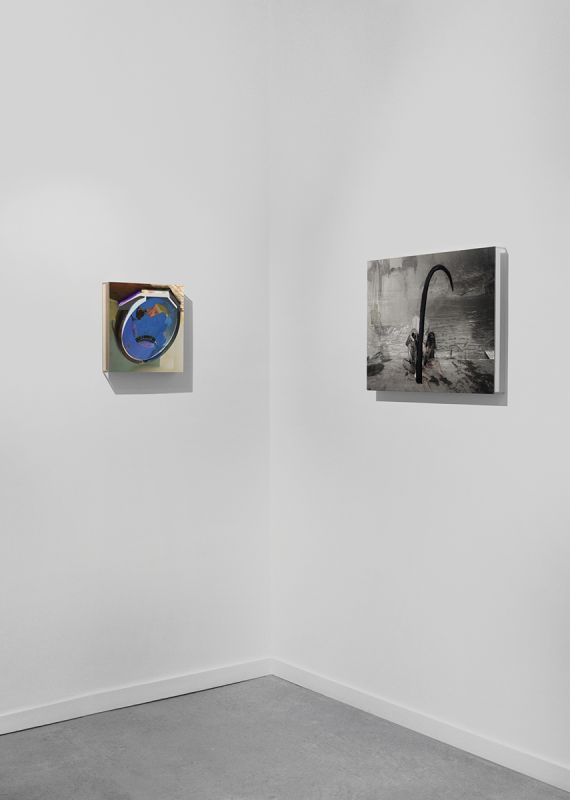 Installation view, On Now >> Alex Fischer @ O'Born Contemporary, 20101101 — Purple Jesus, bow