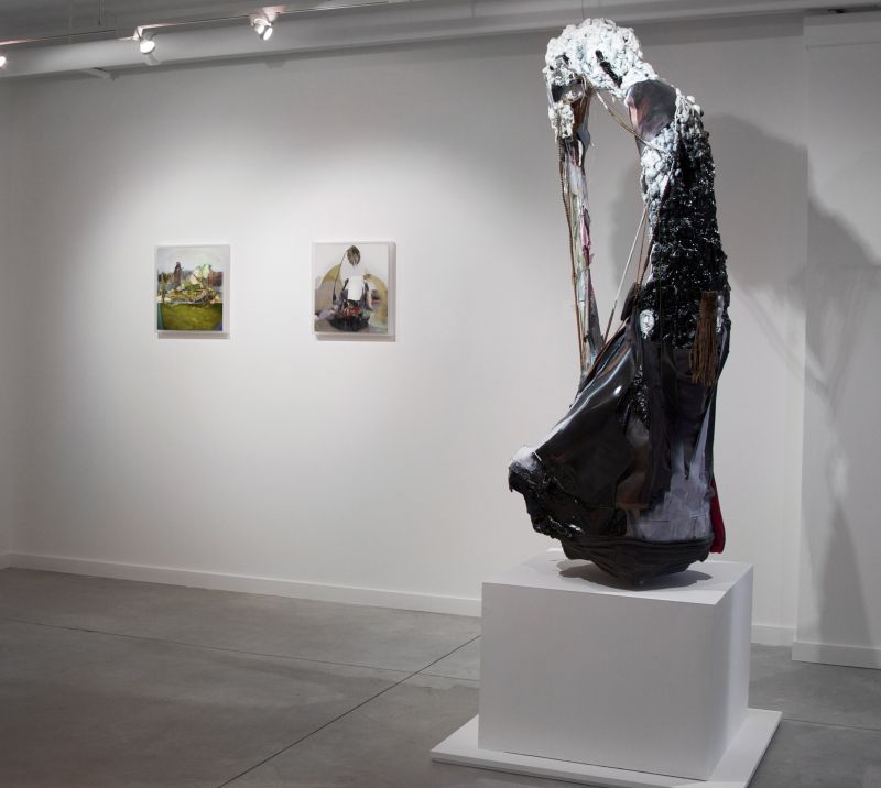 Installation view, Smarter Today, 20101029 — Grandfather Wreath, Artists Retreat, Trouble on Volcano Sundae