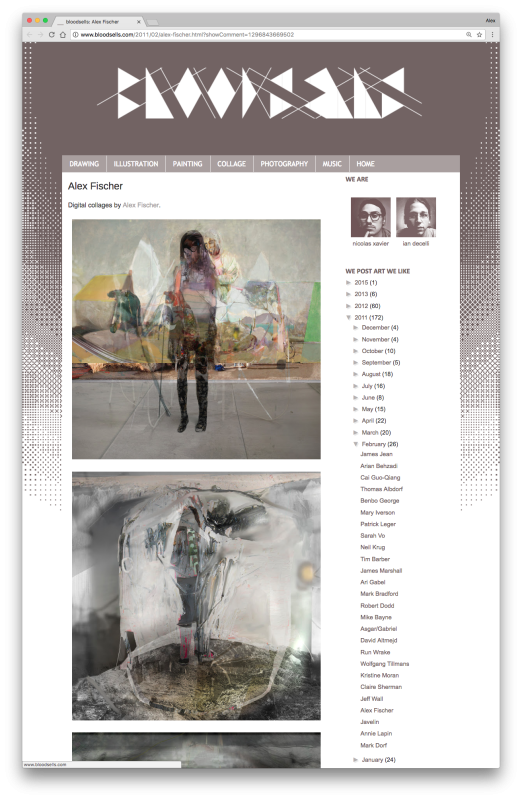 Installation view, Digital Collages, 2010