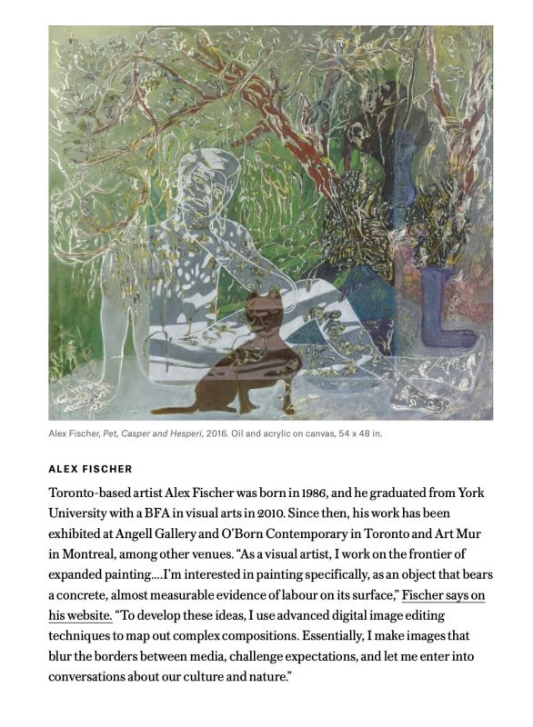 Installation view, RBC Canadian Painting Competition names finalists for $25,000 prize, 2016