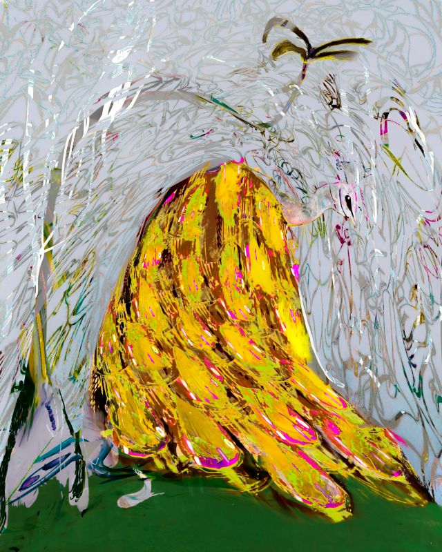 Banana Plumage, 20170401, 30 × 24 in (762 × 610 mm), digital image of matte giclée