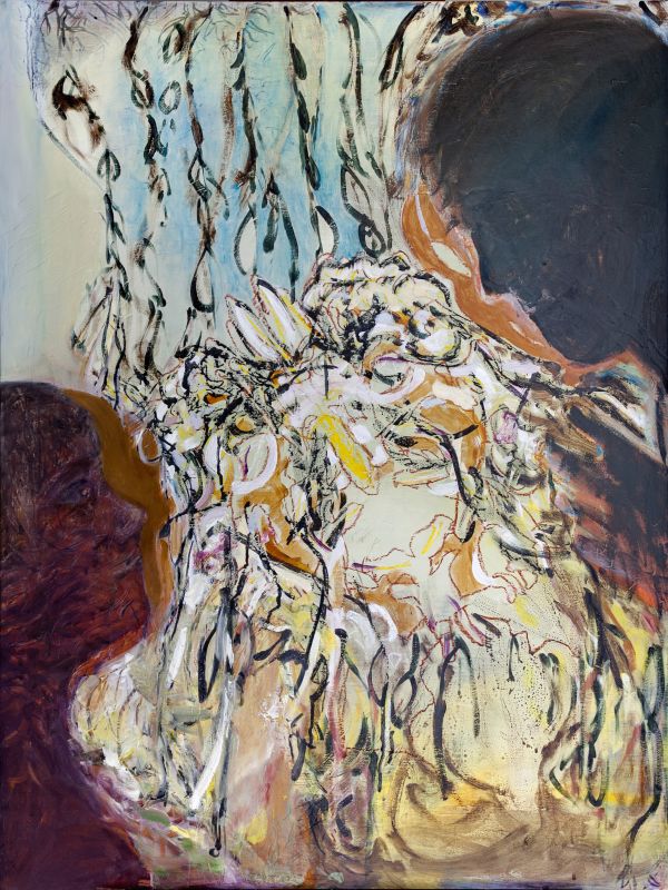 Forage Through Absurdity With No Great Certainty To Find Paradise Is Other People, 20171130, 40 × 30 × 2 in (1016 × 762 × 51 mm), digital image of mixed media