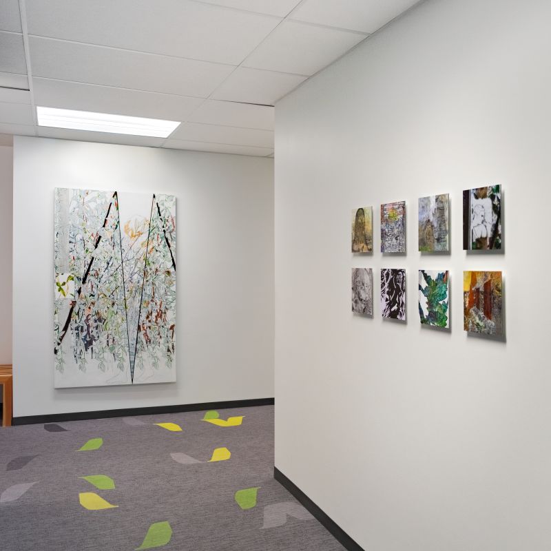 Installation view, Season V, 20171101 — Season V, On, Chameleon Pro, Portrait Landscape, Mirror Projection, Frankenstein, Tango, Isle E, Red Centre