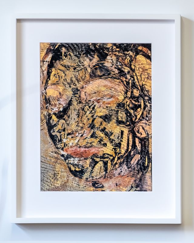 Mask 2, 20211217, 12 × 9 in (305 × 229 mm), digital image of mixed media