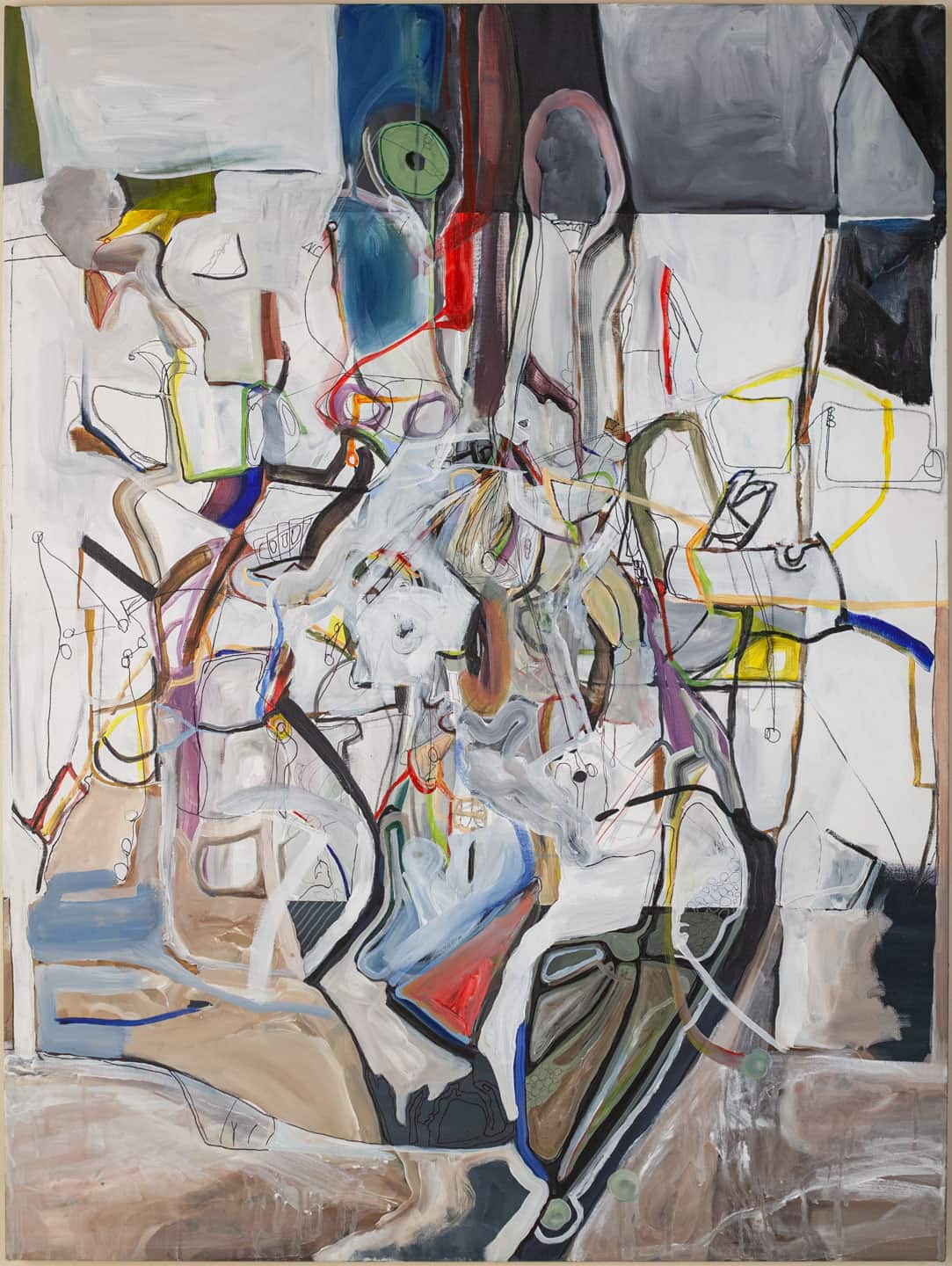 Alex Fischer, FM City Planning, 2007, 48×36 inch acrylic on canvas