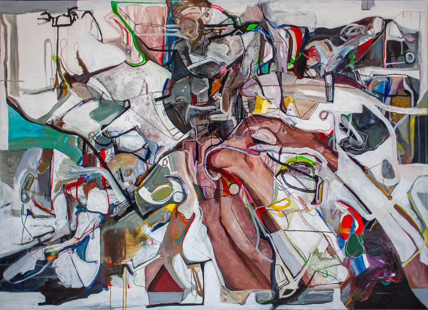 Alex Fischer, Tethered to the Sun, 2008, 48×66 inch acrylic on canvas