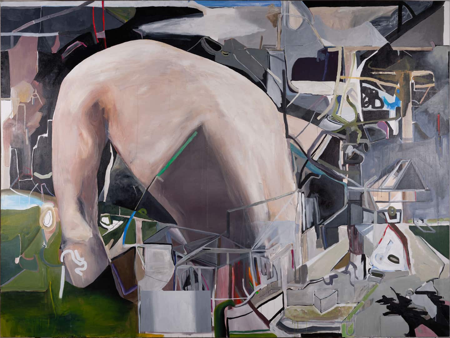 Alex Fischer, The Syncretist, 2009, 72×96 inch acrylic on canvas