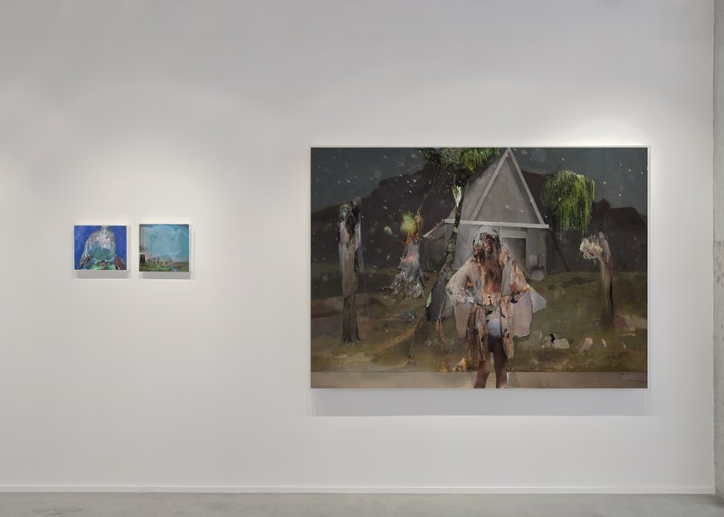 2012-05-09 install Cookes Cape Alex Fischer, Beyond The Fall, Galerie BAC, Montréal, Canada