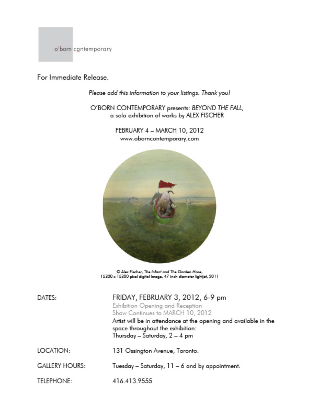 2012 O'born Contemporary Fischer Listing