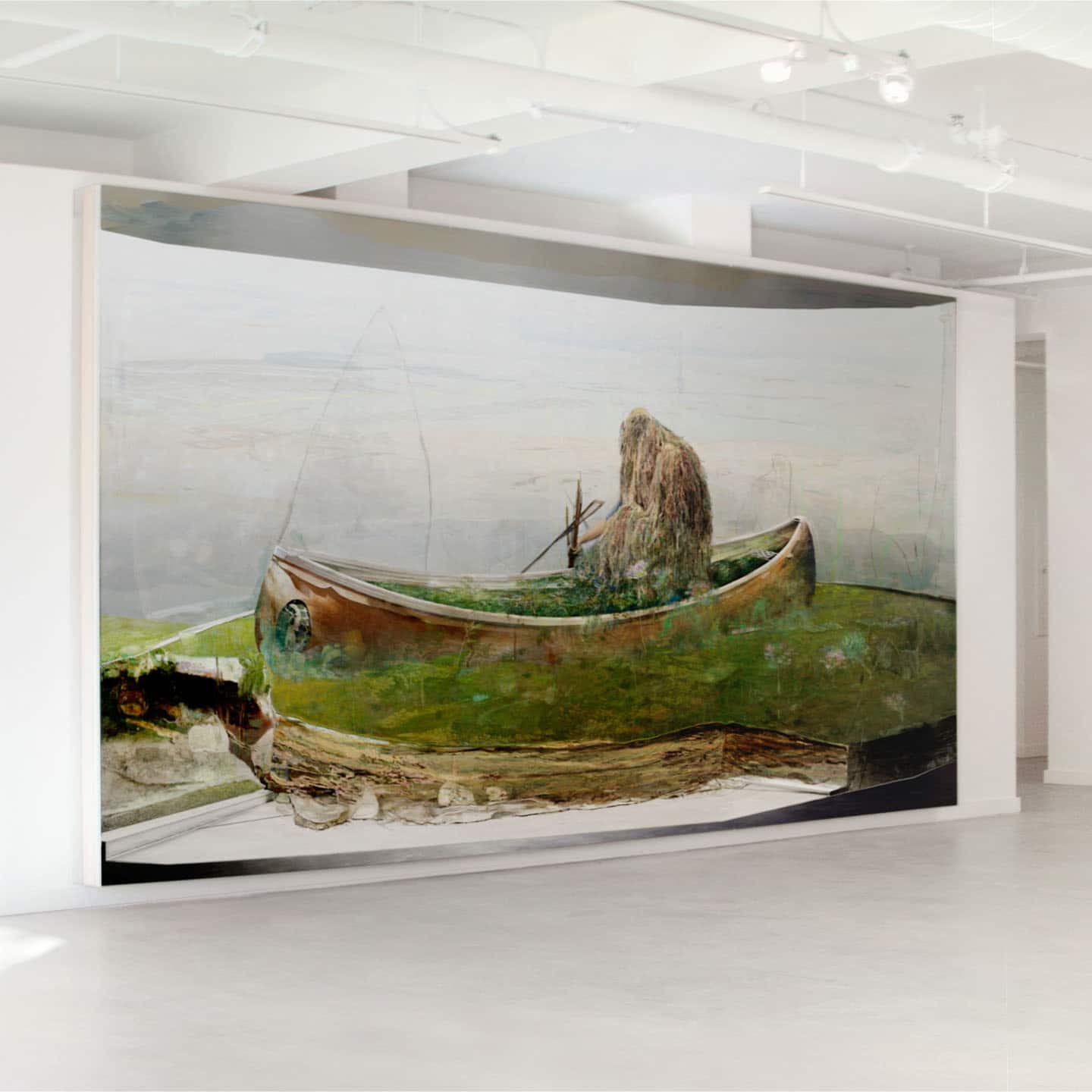 Alex Fischer, Straw Man, 2012 installed in 'Beyond The Fall' at O'Born Contemporary