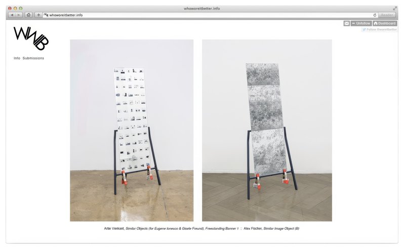 Alex Fischer, 2013 WWIB Similar Image Object, 2013