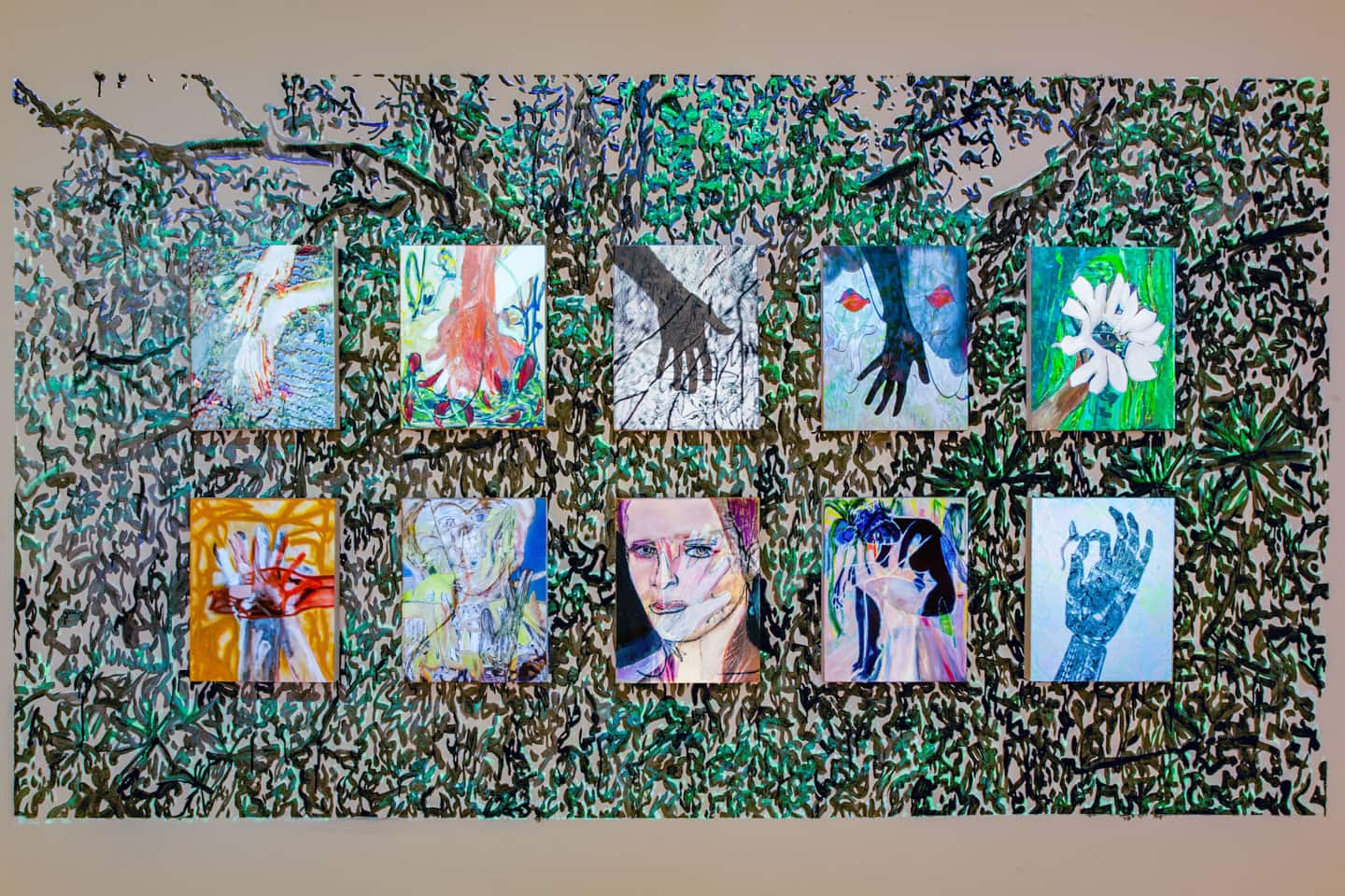 Alex Fischer, untitled projection wall in Trace Copy Render, Circuit Gallery @ Prefix ICA, Toronto, Canada