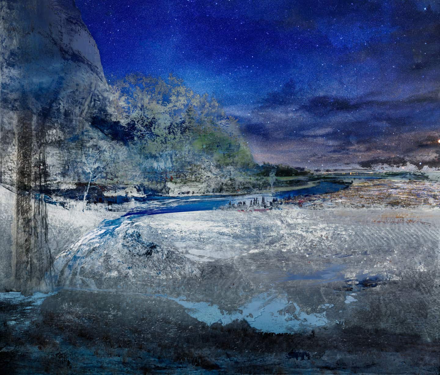 Alex Fischer, Tonight And Day (Winter), 2018 92×108 in digital painting Alex Fischer, Tonight And Day (Winter), 2018 92×108 in digital painting